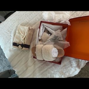 Tory burch Sheldon shearling slides
